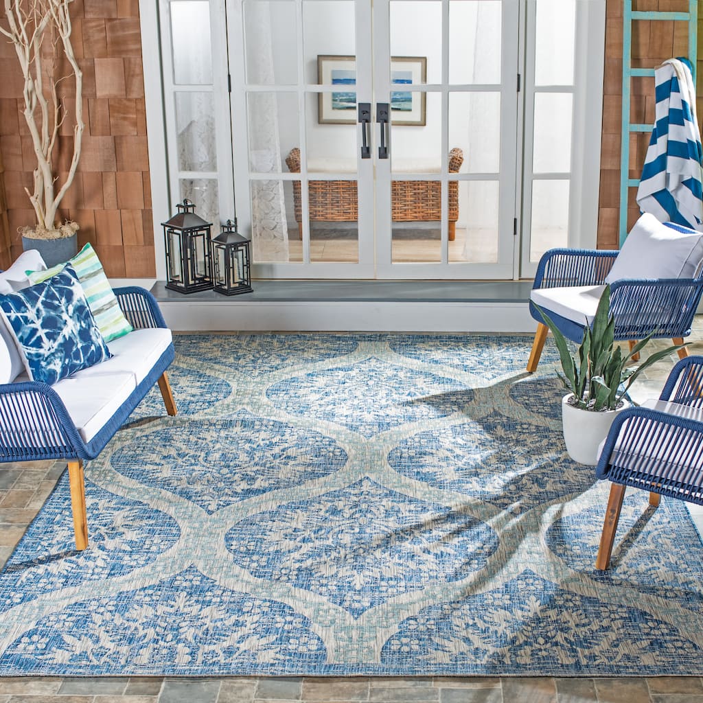 SAFAVIEH Courtyard Zakiyyah Indoor/ Outdoor Waterproof Patio Backyard Rug