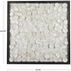 preview thumbnail 6 of 4, White Capiz Shell Handmade Dimensional Overlapping Geometric Framed Wall Art with Black Metal Frame