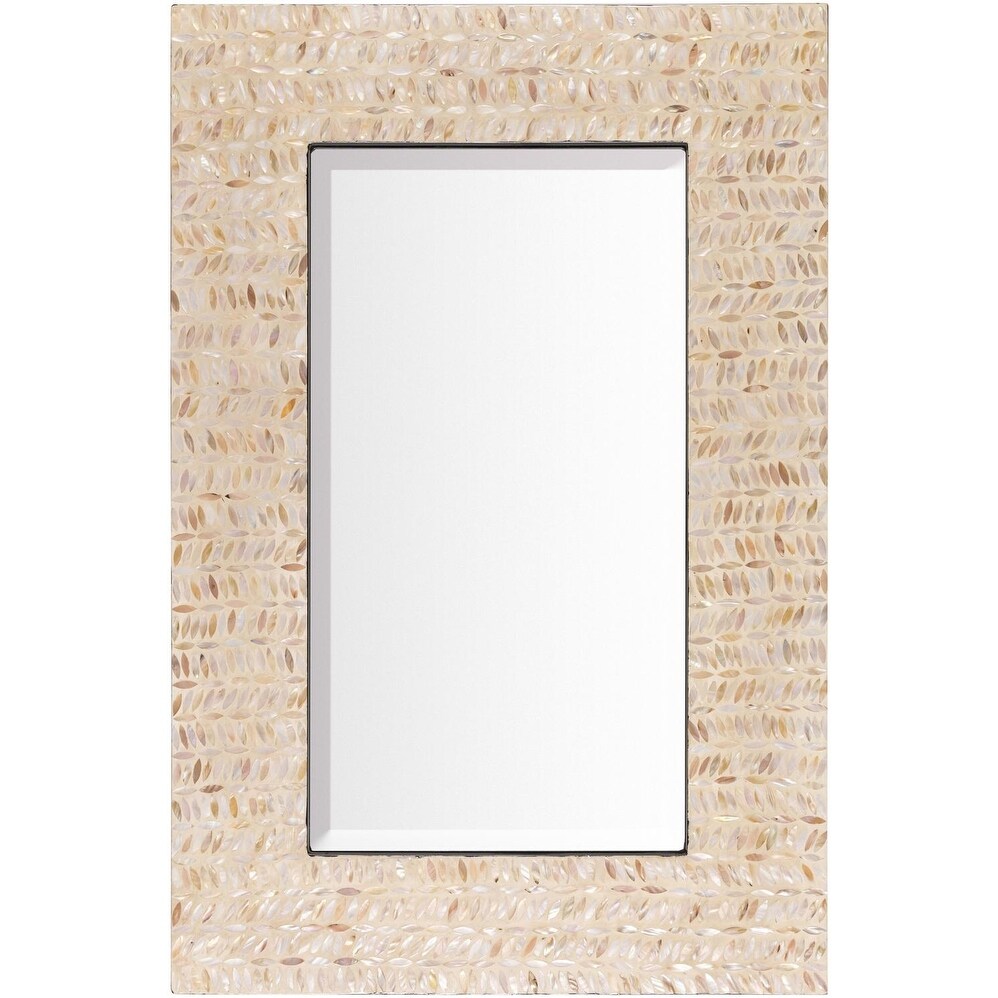 Shop 36 Ivory And Tan Mother Of Pearl Framed Beveled Rectangular
