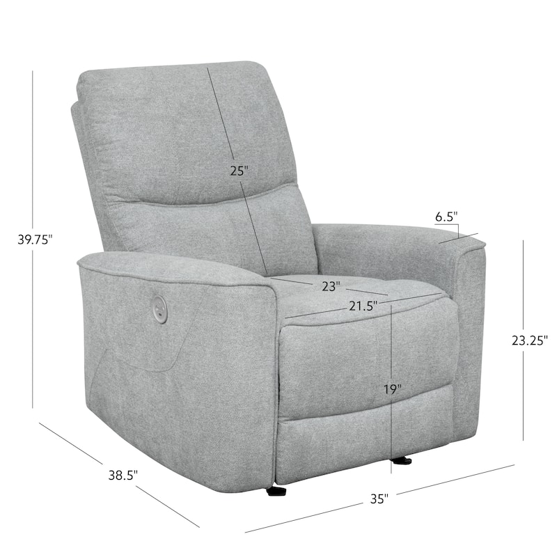 Colton Power Reclining Chair Grey