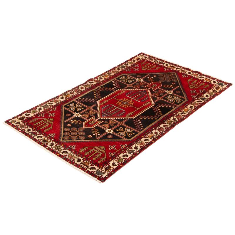 ECARPETGALLERY Hand-knotted Anadol Black Wool Rug - 4'2 x 6'10