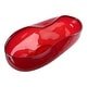 preview thumbnail 8 of 7, Decorative Glass Abstract Oval Bowl - 16", Red - 15.25"