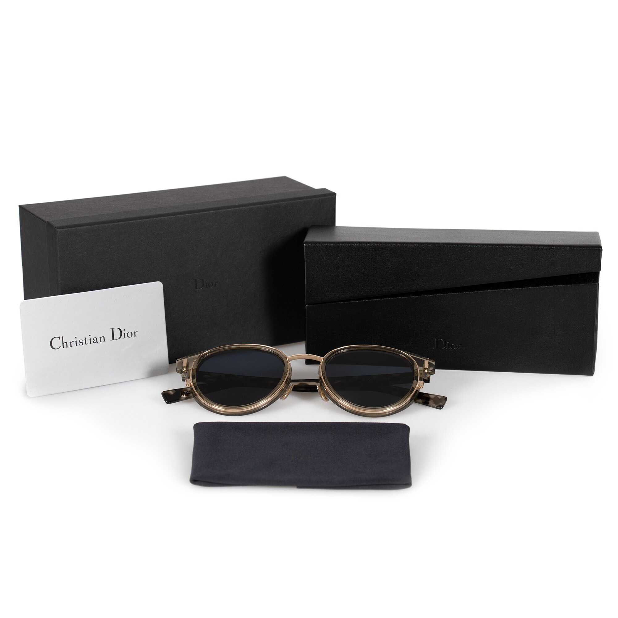 dior sunglasses case black