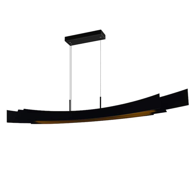 Candora Integrated LED Black Chandelier - Black