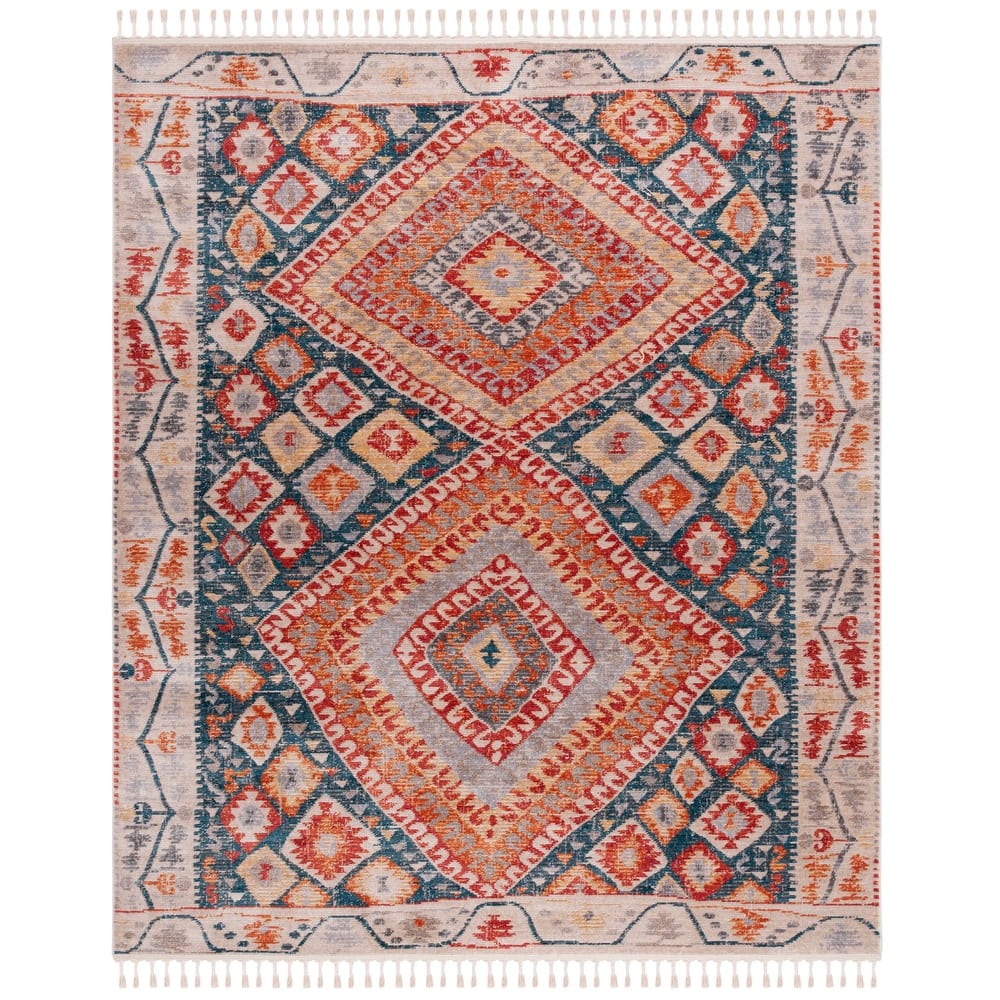 SAFAVIEH Farmhouse Ladeana Boho Tribal Polyester Rug