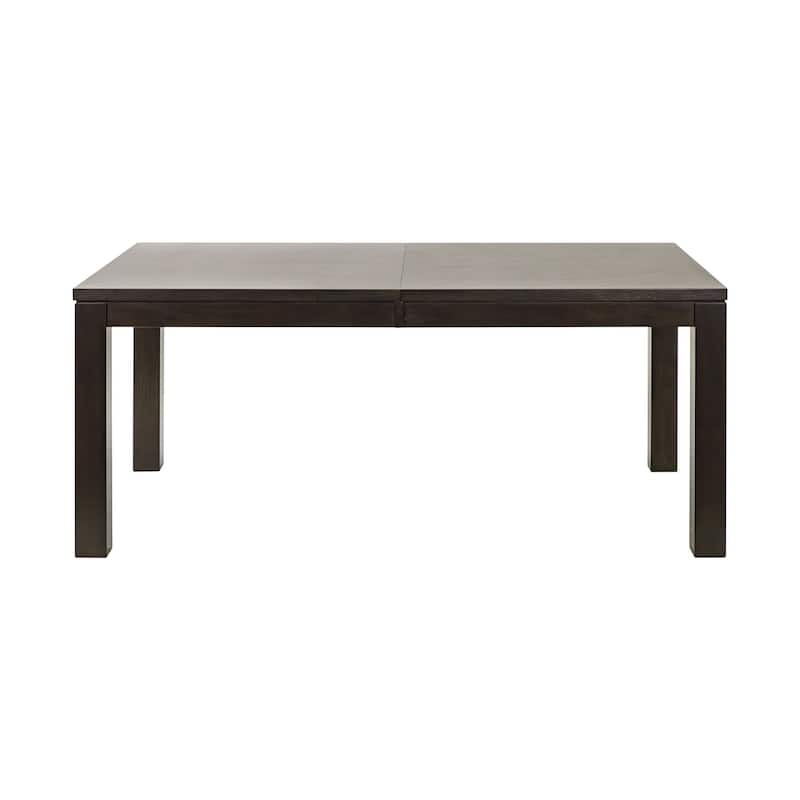 Modern Wood Rectangular Extension Kitchen Dining Table, Black - Large
