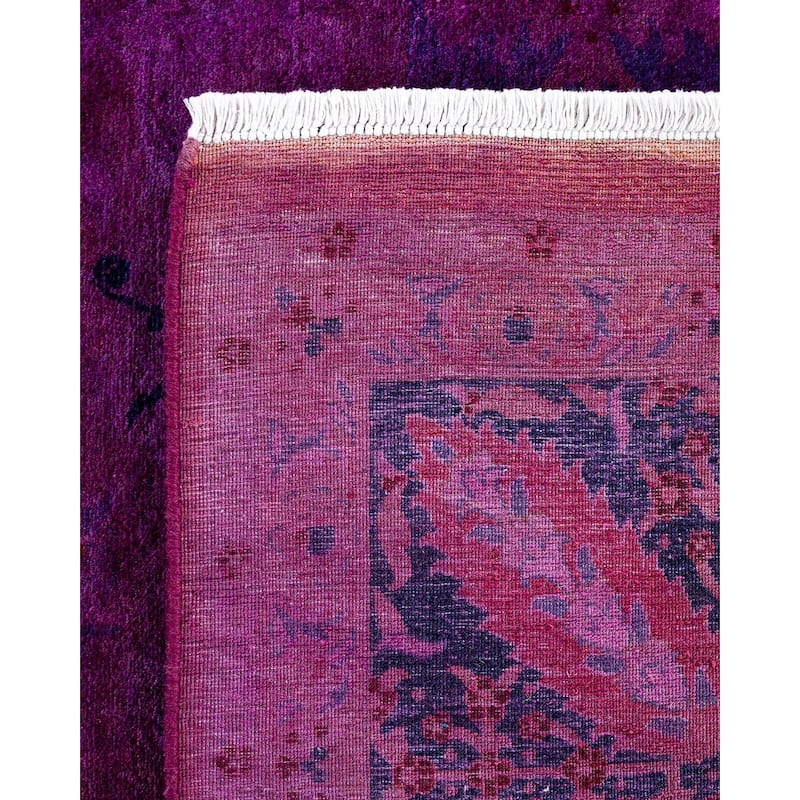 Fine Vibrance One-of-a-Kind Hand-Knotted Area Rug - Purple, 8' 3" x 10' 5" - 8' 3" x 10' 5"