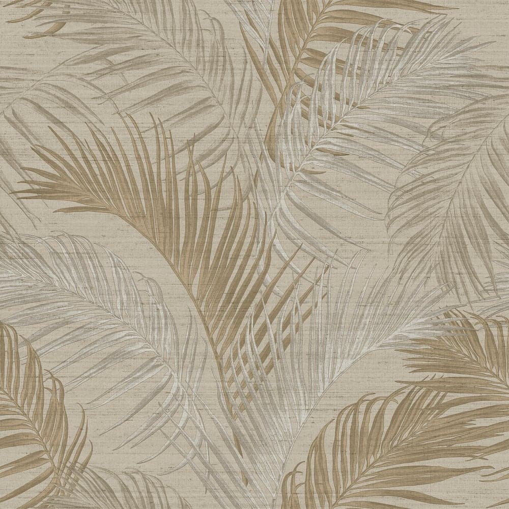 Galerie Wallcoverings Synergy Collection Lush Leaf Palm Sheen Finish Vinyl on Non-woven Wallpaper Roll