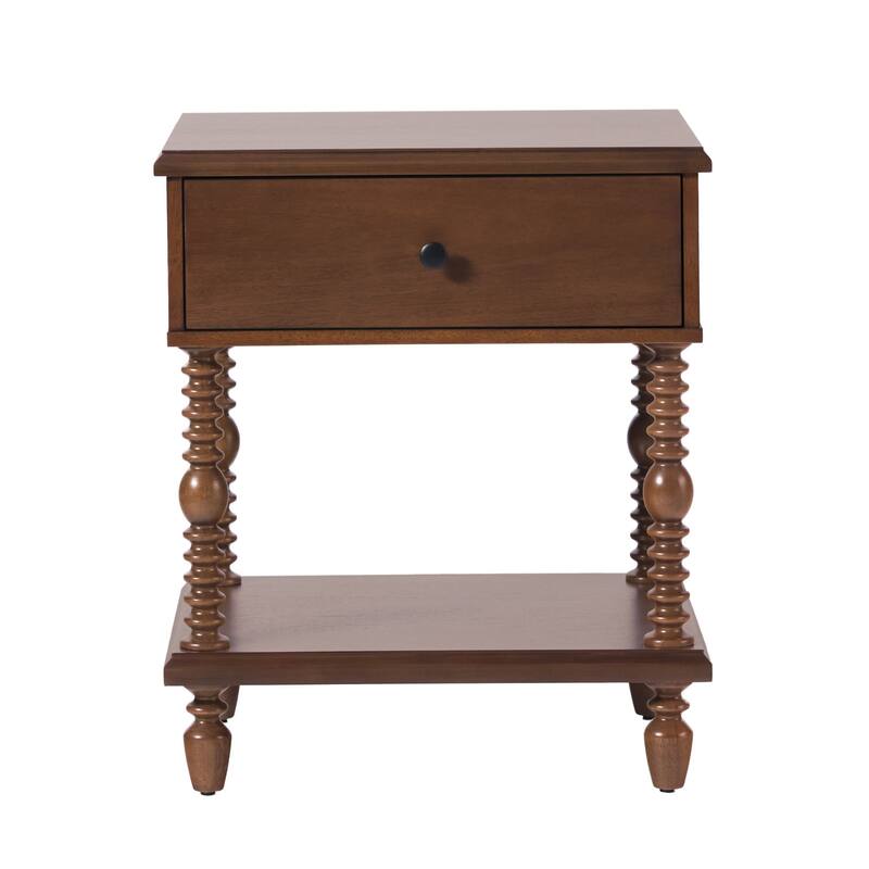 Walker Edison Easy Assembly Solid Wood 1-Drawer Nightstand