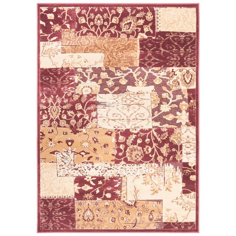 SAFAVIEH Paradise Gennadij Modern Viscose Rug - 4'  x  5'7" - Red/Multi - Rectangle