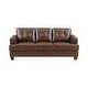 preview thumbnail 1 of 3, Stationary Sofa with Tufted, Dark Brown Brown