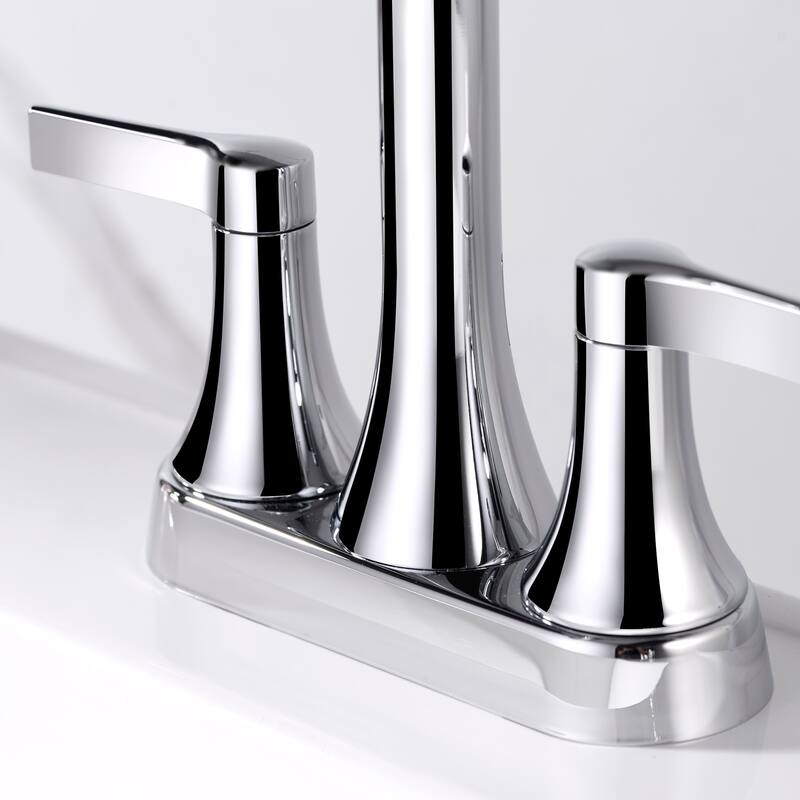 Luxier MSC11-T 4 in. Centerset 2-Handle Bathroom Faucet with Drain