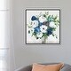 preview thumbnail 10 of 16, iCanvas "White-Blue Symphony" by Asia Jensen Framed Canvas Print