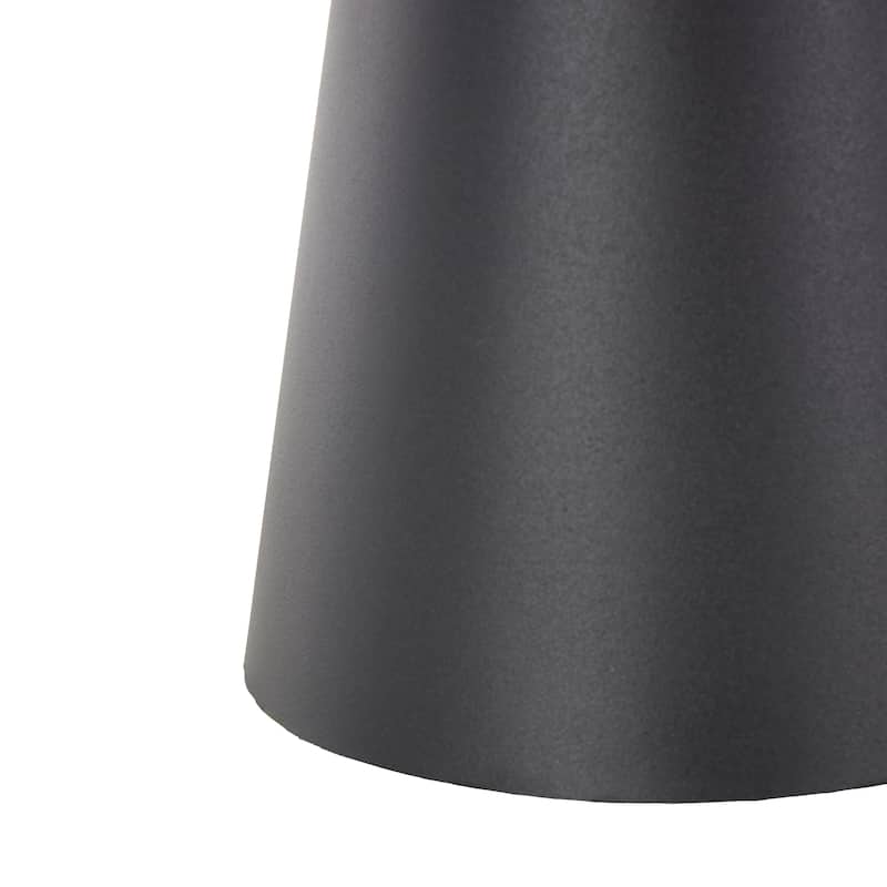 Metal Art Deco Fluted Vase - Black - Roche River Decor