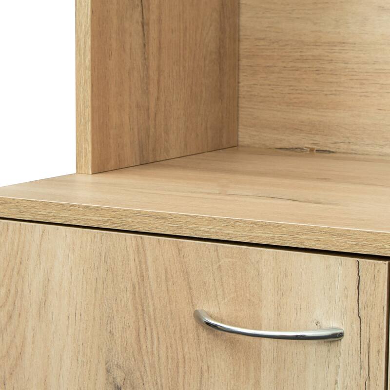 Classic 6 Door Design with Wooden Wardrobe with Drawers and Open Storage Space. for Bedroom Storage Cabinet Wardrobe