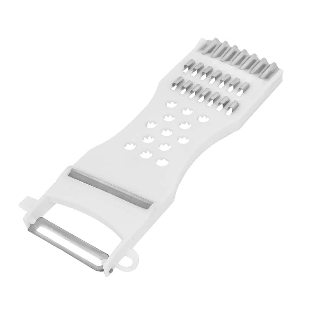 Fruit Vegetable Potato Carota Multipurpose Peeler Slicer Grater Cutter - White - 6.7" x 2.8" x 0.4"