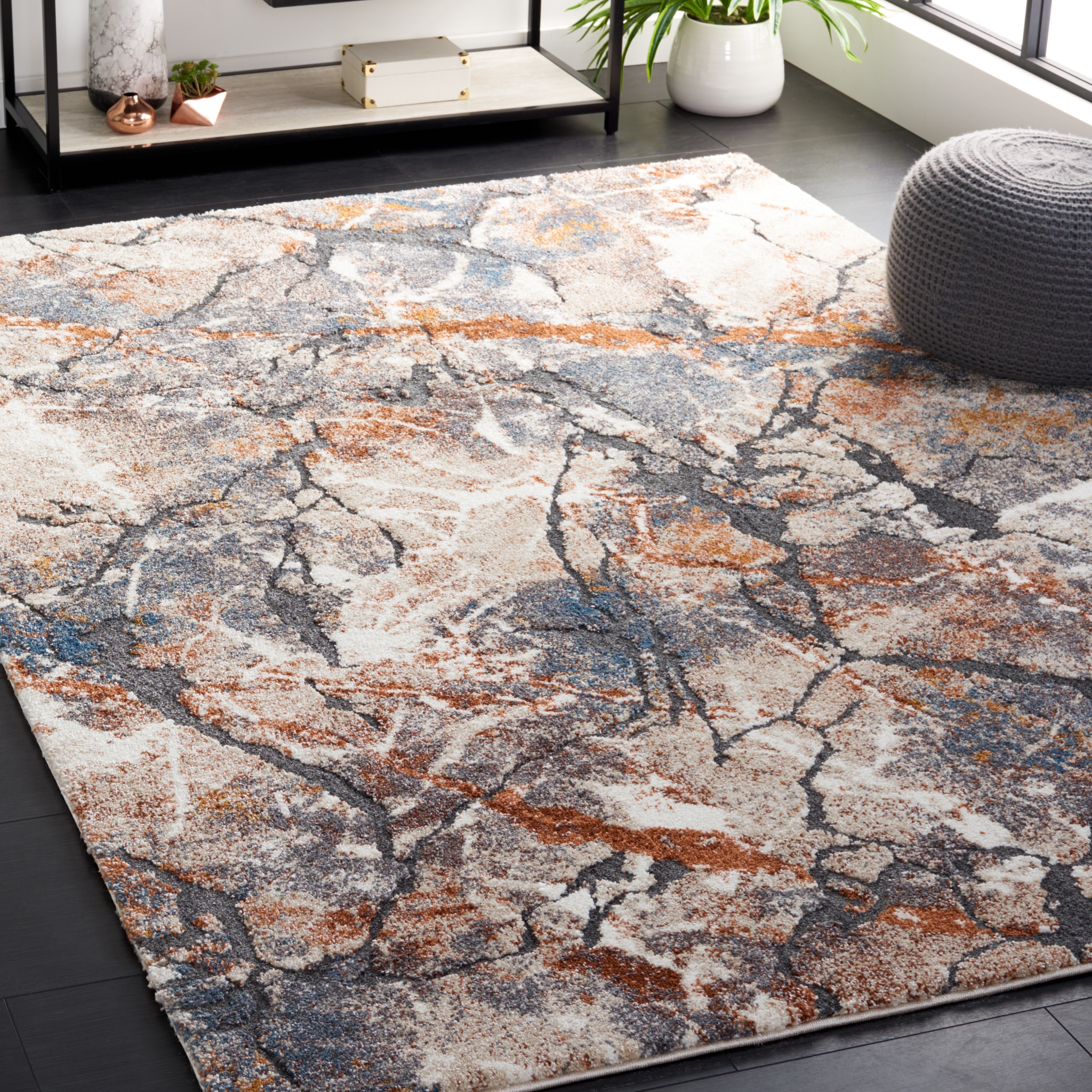 SAFAVIEH Cyrus Shag Gretje Modern Abstract Rug