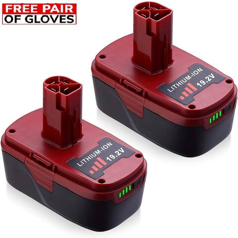 2x 19.2 V Lithium Battery for Craftsman DieHard C3 5166 PP2011 11375 - Red