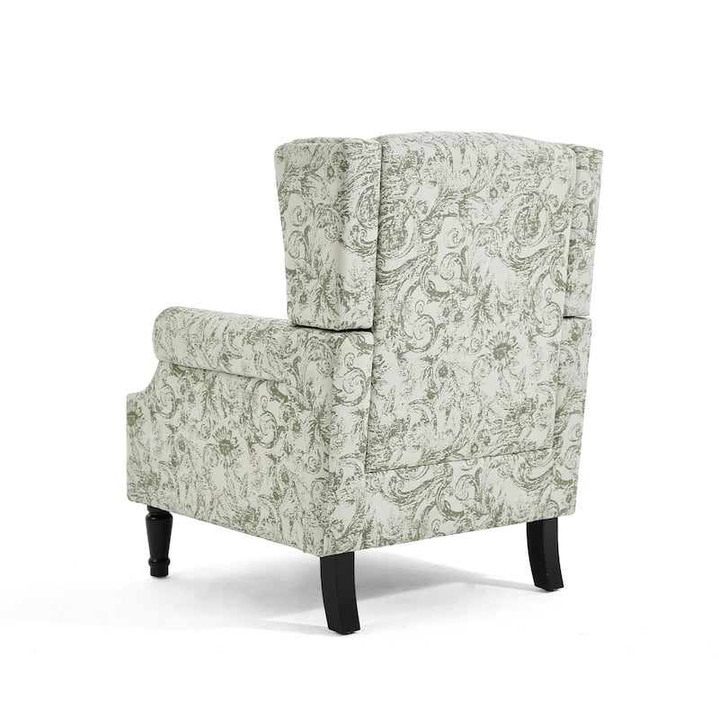 Set of 2 Patterned Upholstered Accent Chair for Living Room