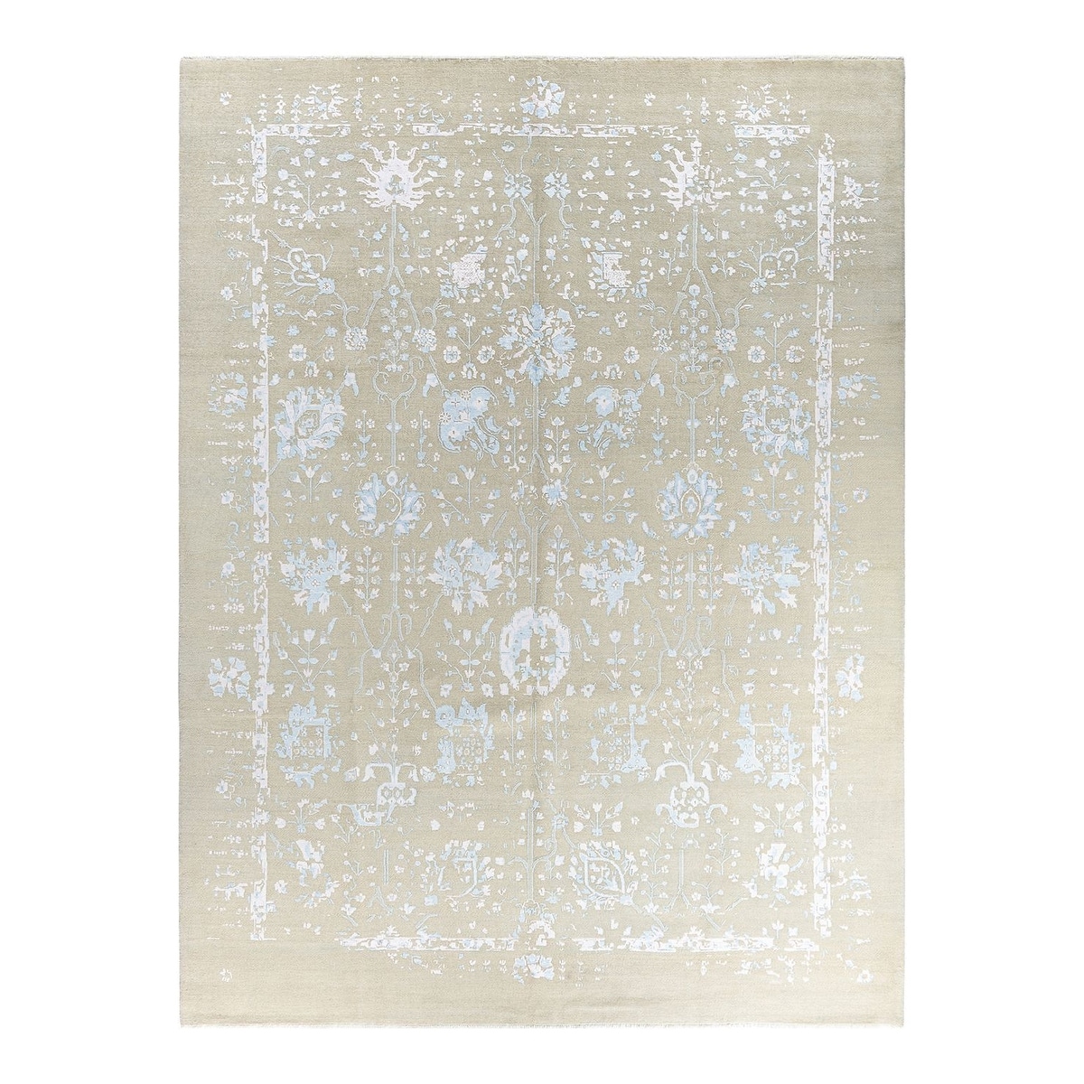 Ikat One-of-a-Kind Hand-Knotted Area Rug - Sand, 9' 2" x 12' 0" - 9' 2" x 12' 0"