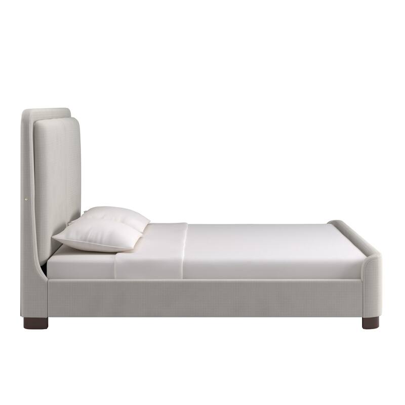 Noe Fabric Upholstered LED Platform Bed by iNSPIRE Q Modern