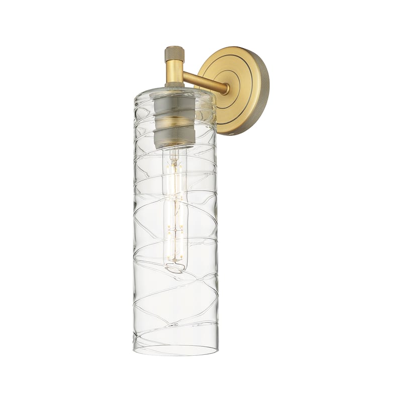 Innovations Lighting Crown Point - 1 Light 12" Wall-Mounted Sconce - Deco Swirl/Brushed Brass