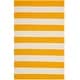 preview thumbnail 53 of 148, SAFAVIEH Handmade Montauk Caspian Stripe Cotton Flatweave Rug 2'3" x 5' - Yellow/Ivory