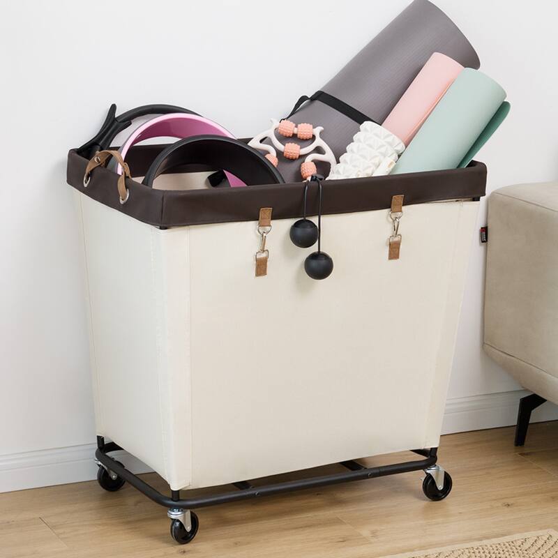 Large Laundry Hamper with Wheels, 320L Laundry Basket for Hotel, Home, Closet, Dorm