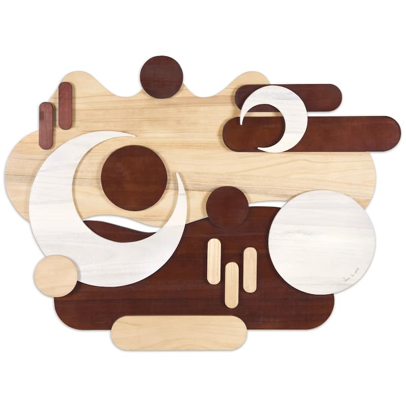 "Sands Serenade" Hand Made & Hand Finished Dimensional Solid Paulownia Wood Abstracts Wall Art