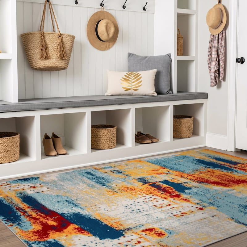 World Rug Gallery Bohemian Abstract Modern Area Rug