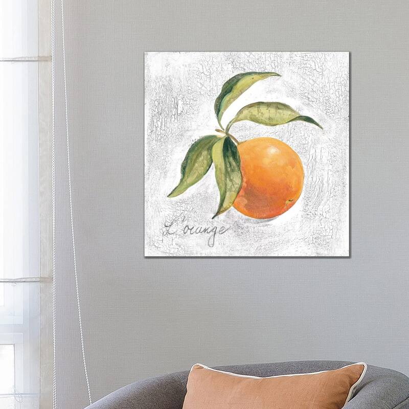 iCanvas "L Orange on White" by Silvia Vassileva Canvas Print - 26x26x1.5