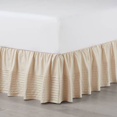 Martex Multi Pleat Solid Lightweight Easy Care Bed Skirt