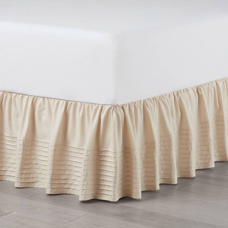 Martex Multi Pleat Solid Lightweight Easy Care Bed Skirt
