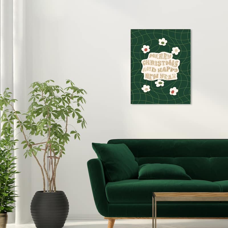Wynwood Studio Canvas Holiday and Seasonal This Holiday Wishes Glitter Gold Modern & Contemporary Wall Art Canvas Print - 20 x 24