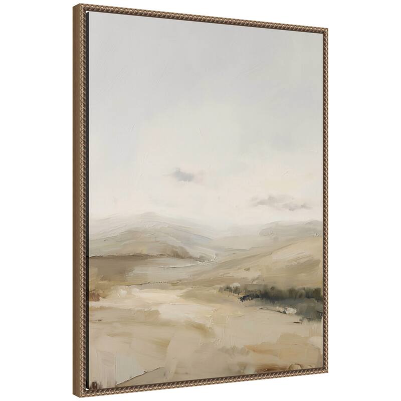 Kate and Laurel Fading Fields I by Amy Lighthall Framed Canvas Wall Art Print - 23 x 30 - Gold
