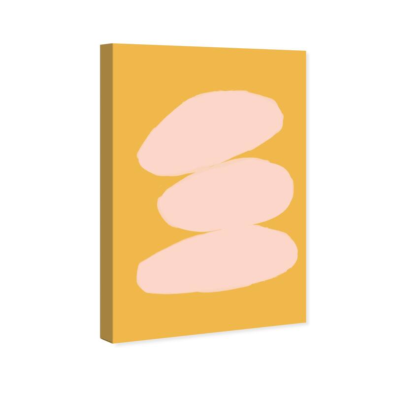 Wynwood Studio Canvas Abstract Rock Sanctuary Yellow and Dark Yellow Modern & Contemporary Wall Art Canvas Print