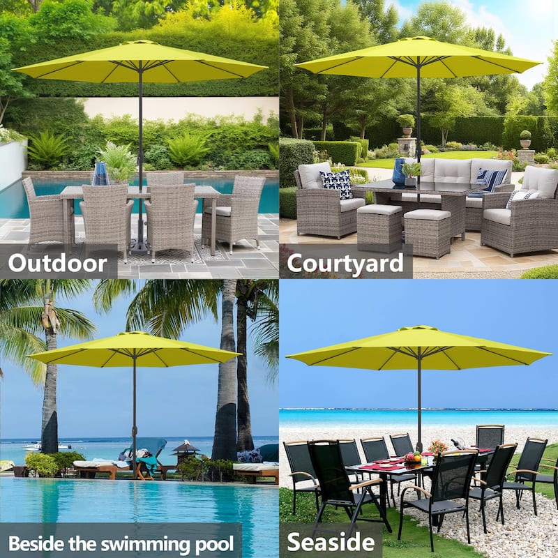 Maypex 11 Feet Round Market Patio Umbrella