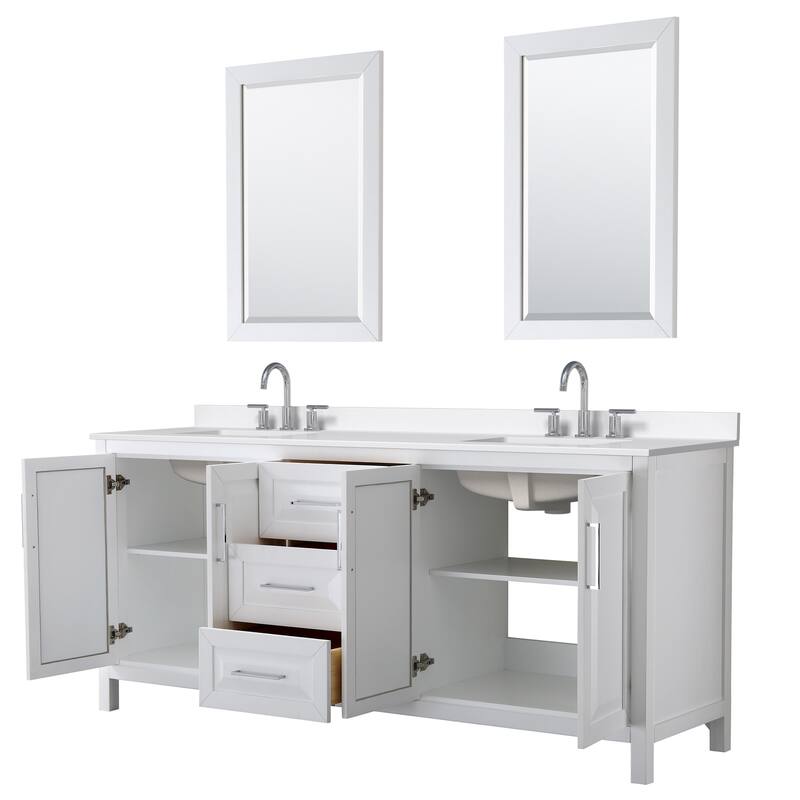 Wyndham Collection WCV252580D-QTZ-US3M24 Daria 80" Free Standing