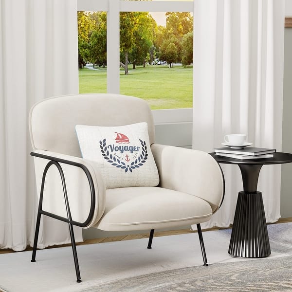 slide 2 of 10, Velvet Accent Chair,Upholstered Modern Accent Chair Leisure Single Sofa Chair 23" Wide Seat Designed Arm Chair Corner Chair Beige