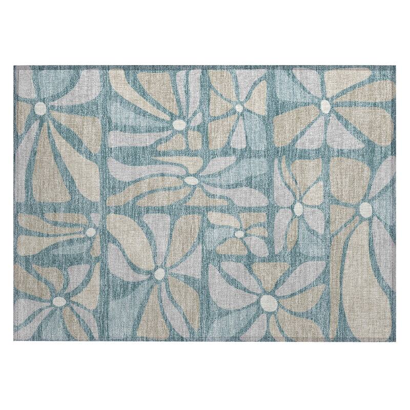 Machine Washable Indoor/ Outdoor Modern Gilcrest Chantille Rug