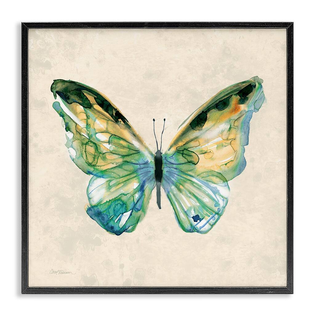 Stupell Watercolor Cottage Butterfly Framed Giclee Art Design By Carol Robinson