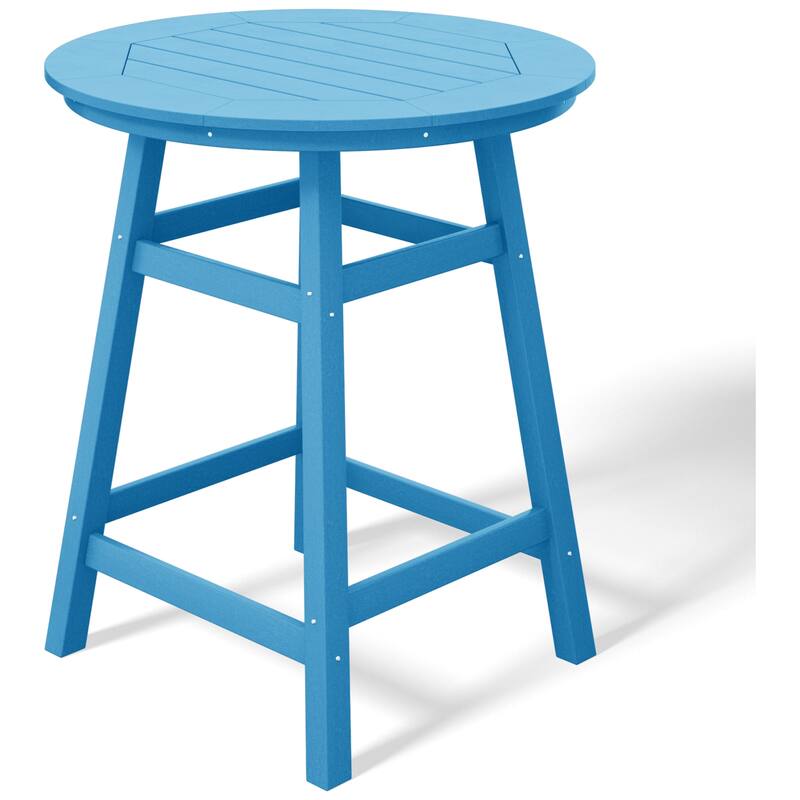 Polytrends Laguna Hdpe All Weather Outdoor Patio 35" Round Counter Table