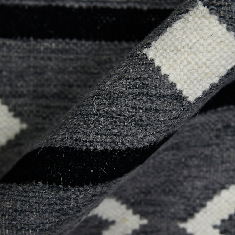 The Curated Nomad Southwestern Gray Flatweave Area Rug