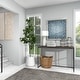 preview thumbnail 3 of 15, Blue Metal Scroll Home Wall Decor with Embossed Details