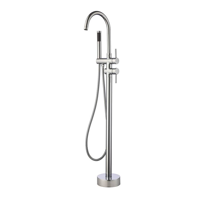 Single Handle Floor Mounted Tub Faucet Chrome