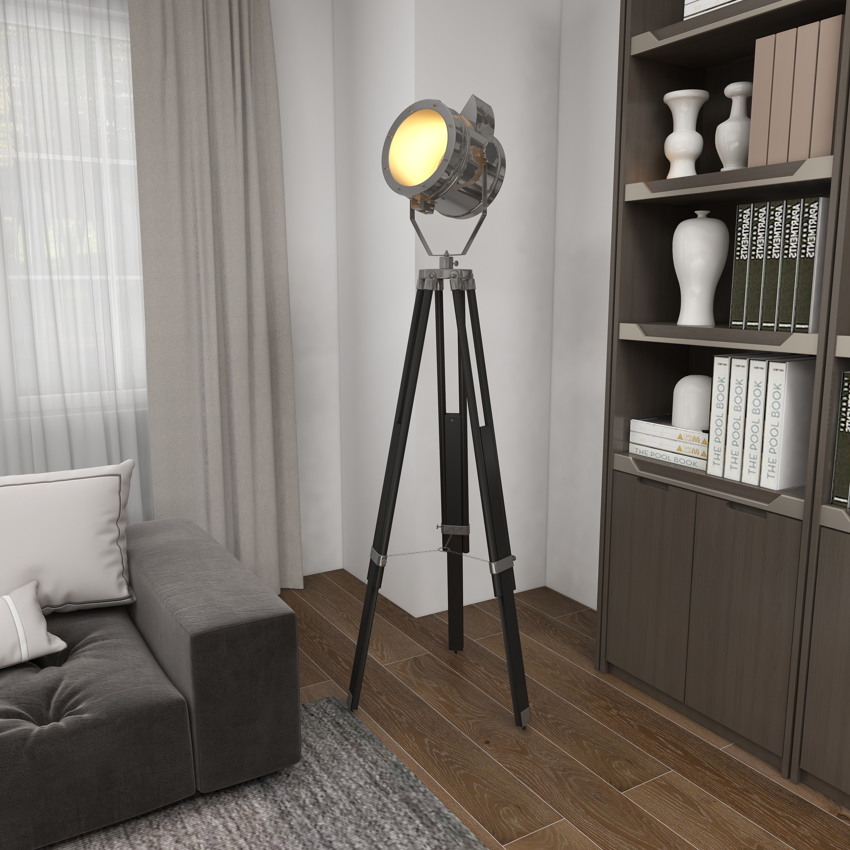 Silver spotlight floor lamp on sale
