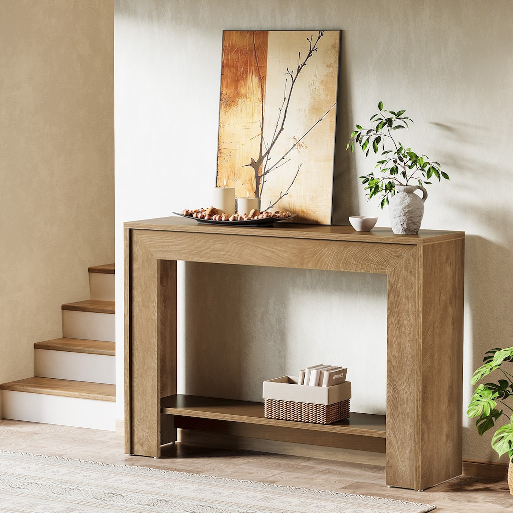 Farmhouse Console Table, 41.3" Narrow Entryway Table