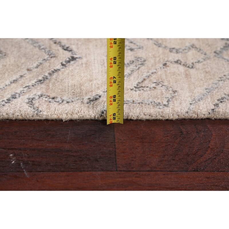 Geometric Oriental Gabbeh Area Rug Wool Handmade Modern Carpet - 5'0" x 7'10"