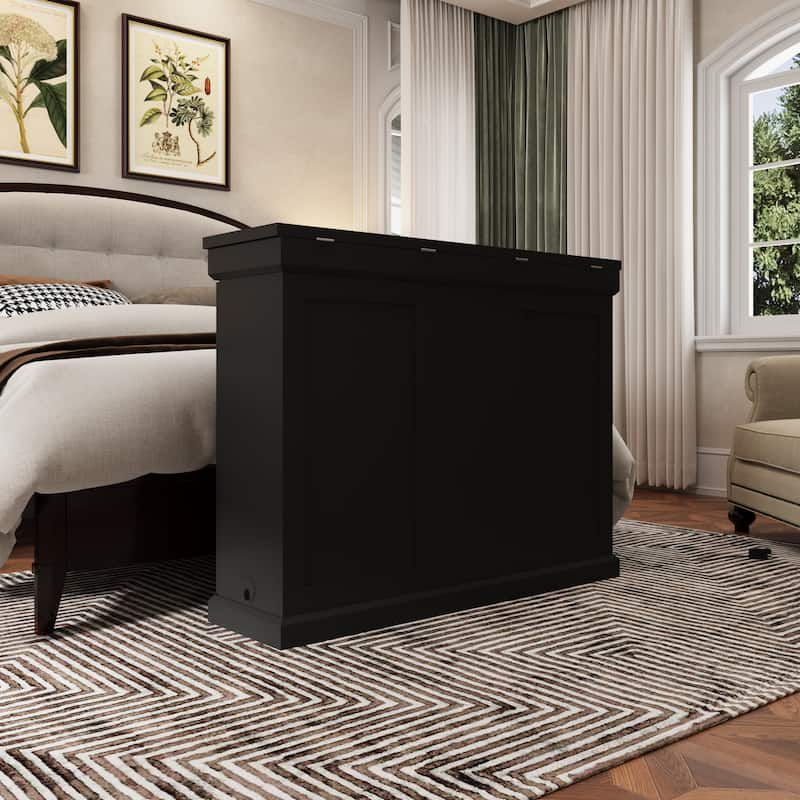 Motorized TV Lift Cabinet for TVs up to 50 Inch, Pop Up TV Lift Console with Remote Control, Hidden TV Cabinet Stand