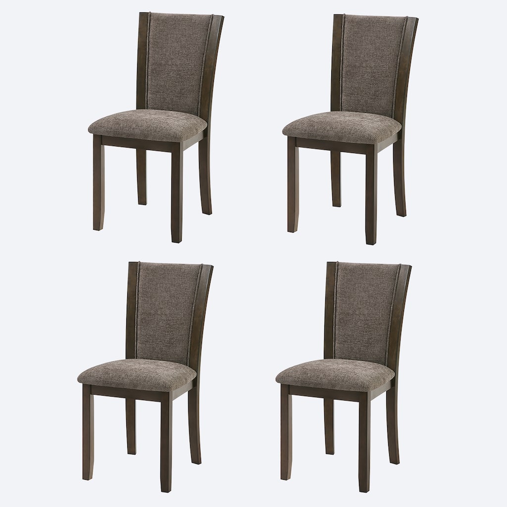 Dining Chairs Only, Wooden Dining Chairs Set of 4, Kitchen Chair with Padded Seat, Upholstered Side Chair for Dining Room